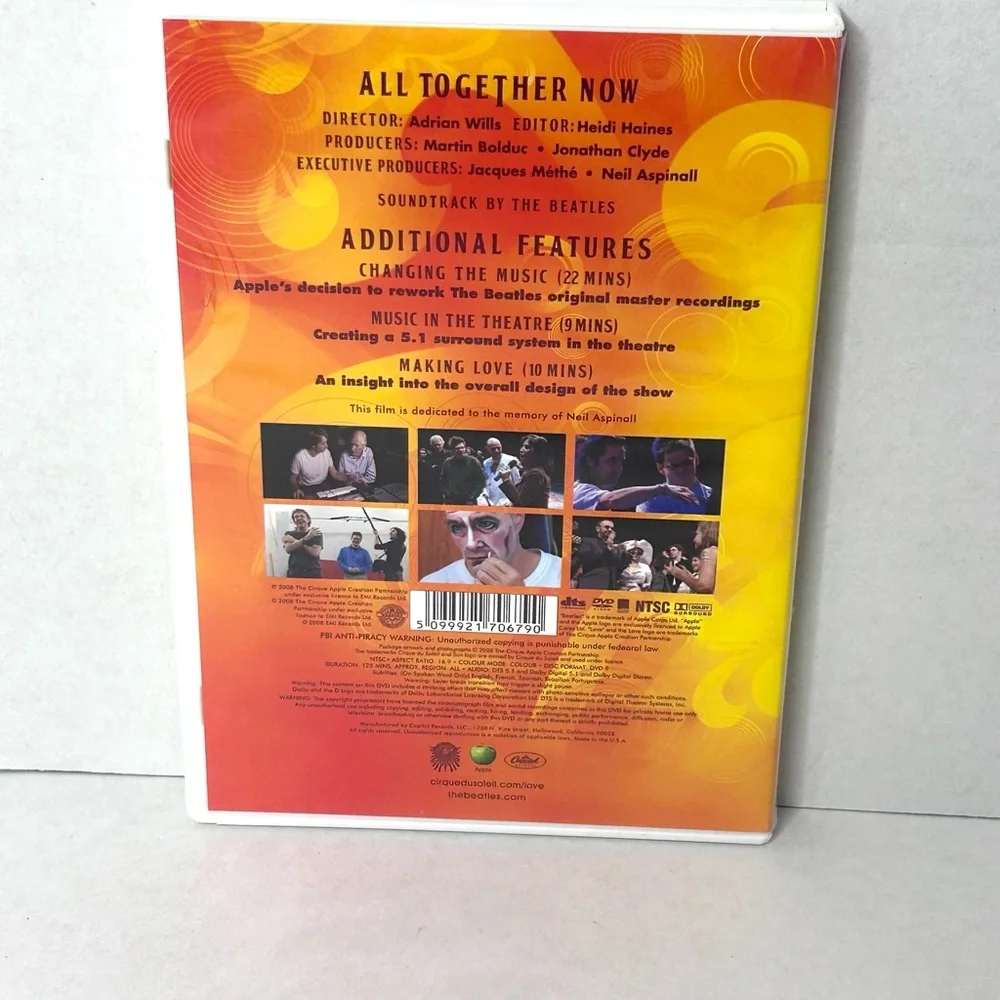 The Beatles – LOVE: All Together Now DVD | Cirque du Soleil | Used